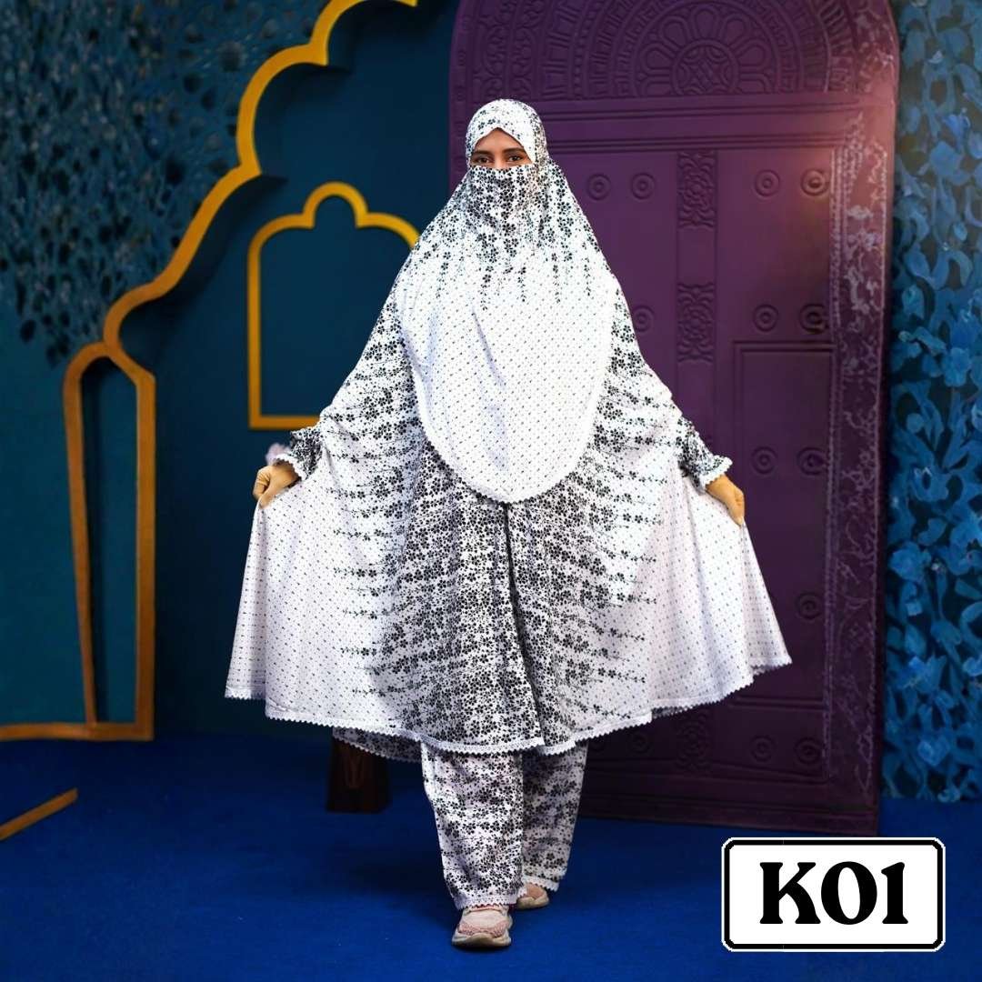 K01.jpg Khimar with plaju - Code K01 - Image 1