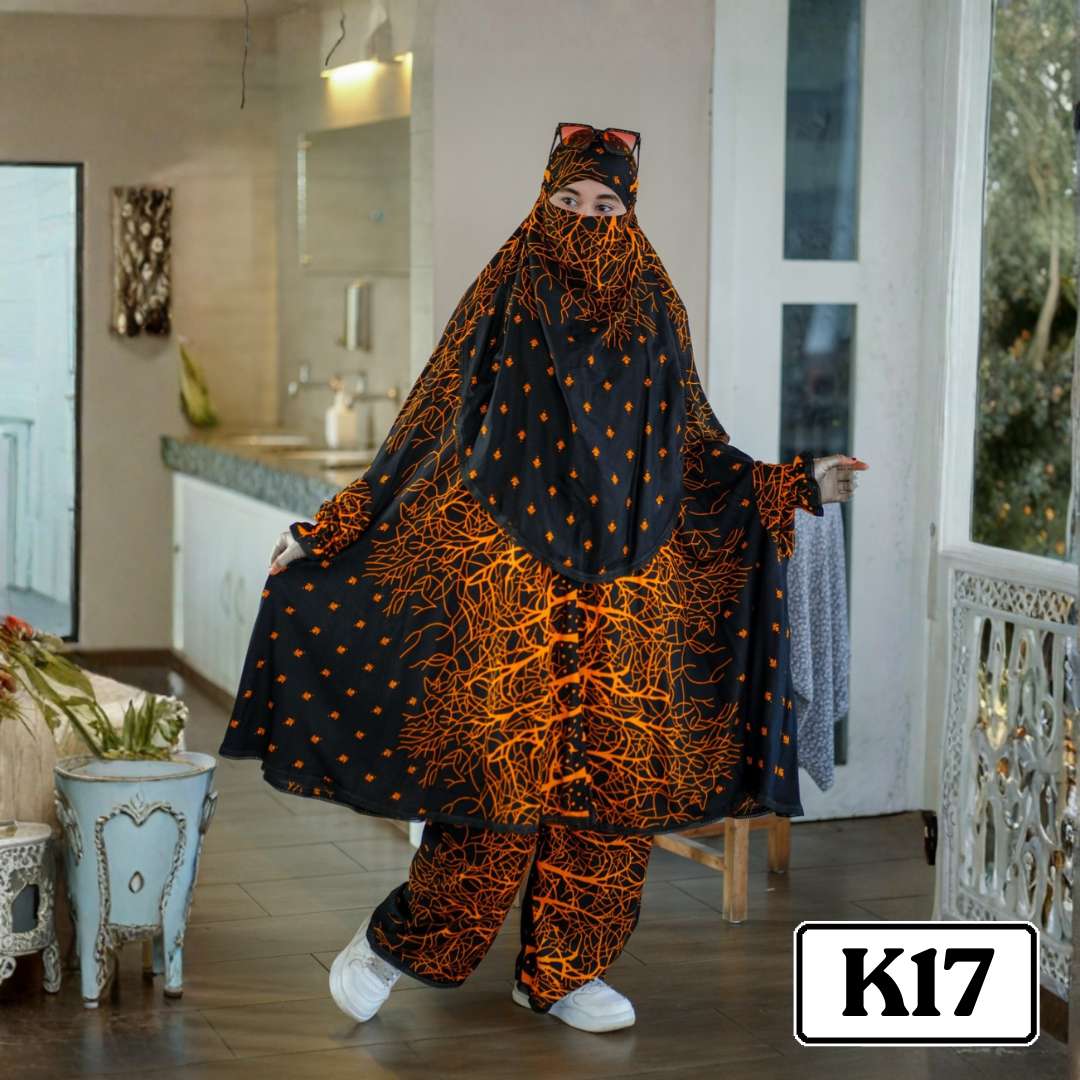 87 Khimar with plaju - Code K17 - Image 1